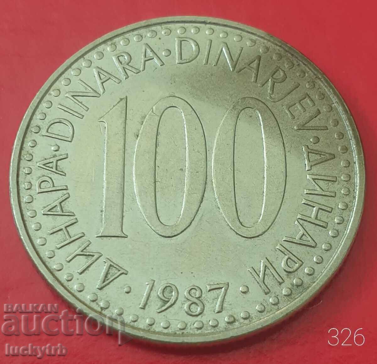 100 de dinari 1987 - Iugoslavia