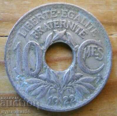 10 centimes 1922 - France