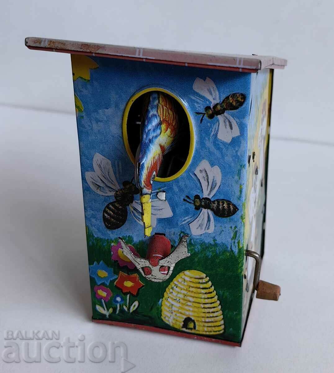 . SOC WORKING MECHANICAL CHILDREN'S TOY TIN HOUSE