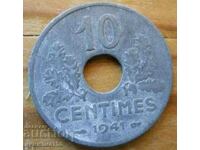 10 centimes 1941 - Franța (ocupația germană)