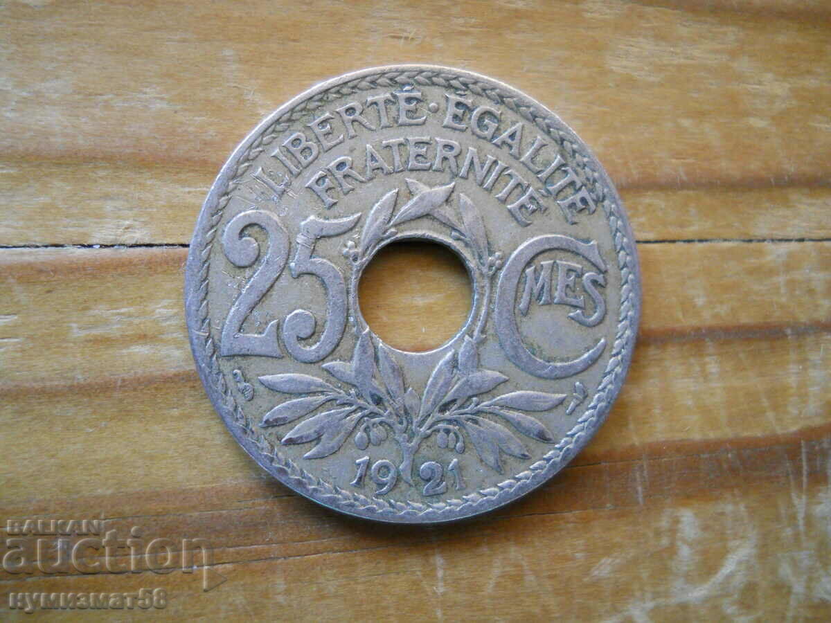 25 centimes 1921 - Γαλλία