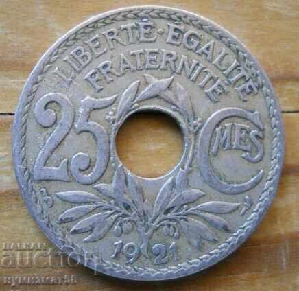 25 centimes 1921 - France