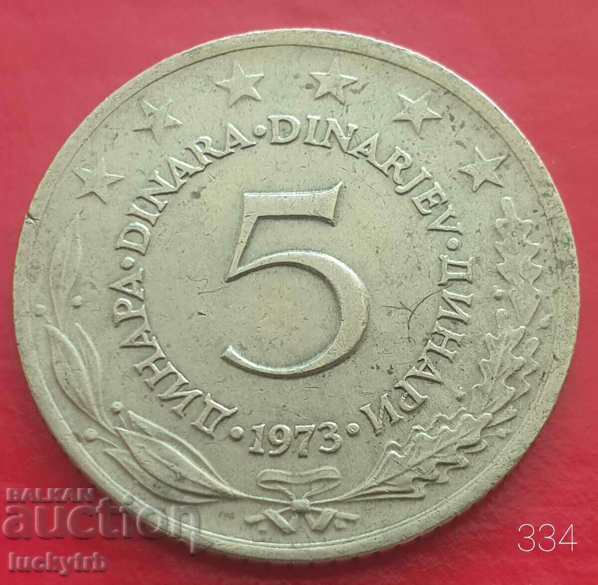 5 dinars 1973 - Yugoslavia