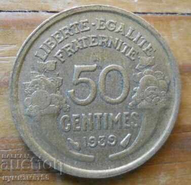 50 centimes 1939 - Γαλλία