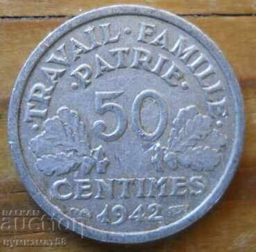 50 centimes 1942 - Γαλλία (γερμανική κατοχή)