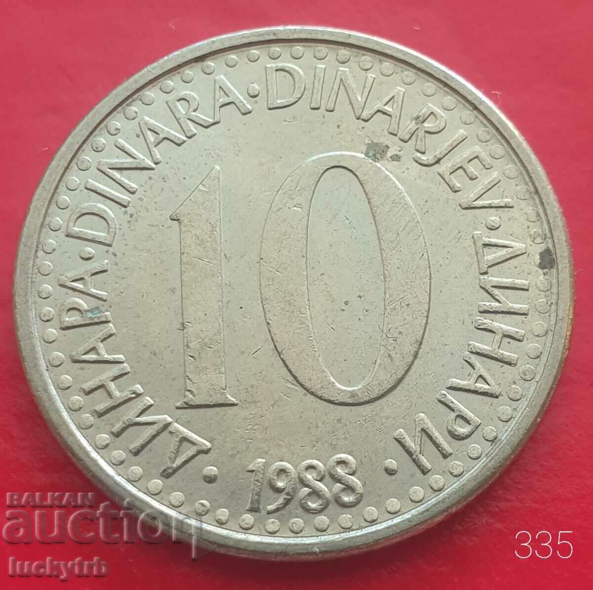 10 dinars 1988 - Yugoslavia