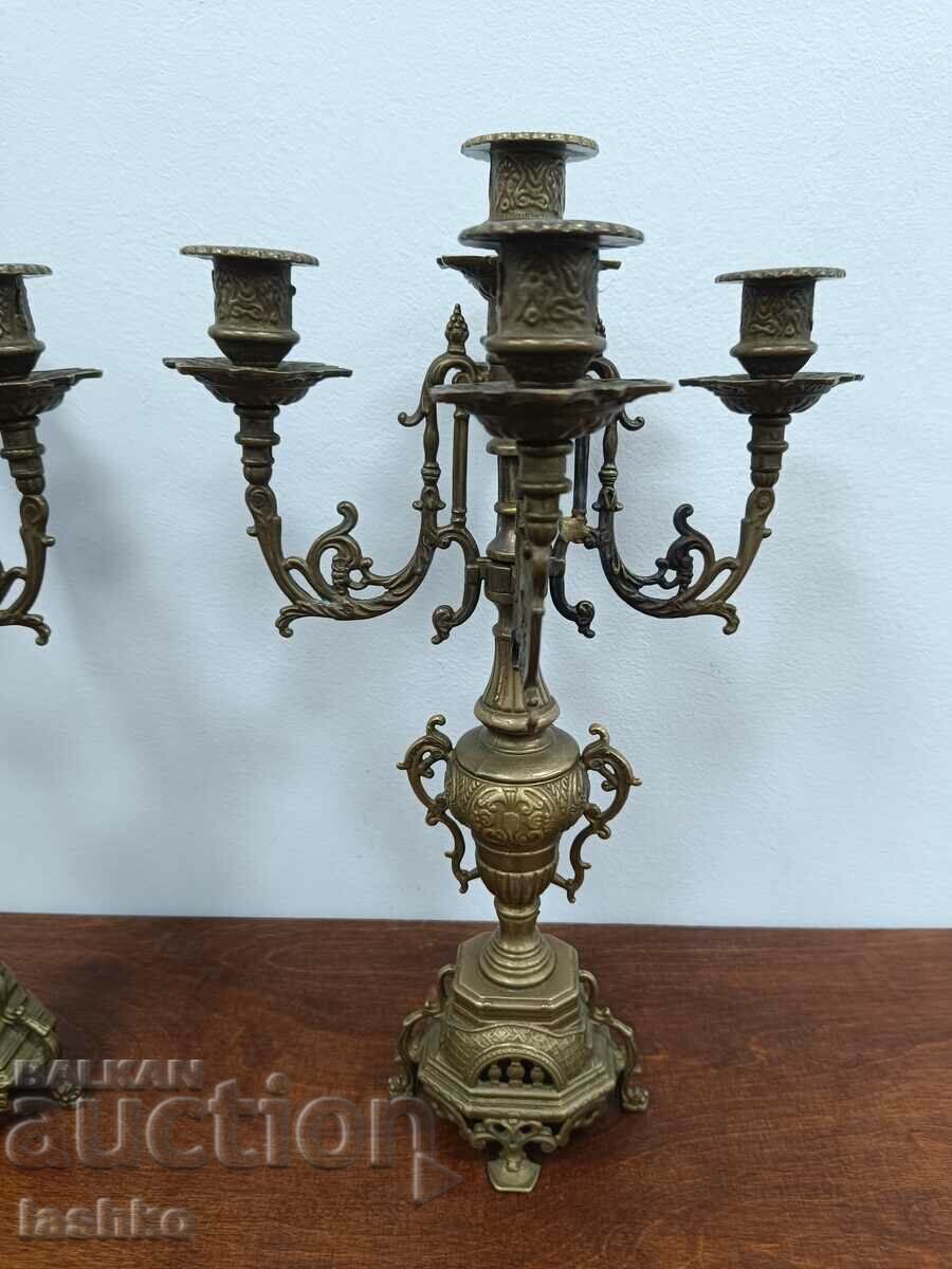 Παράδοση Σετ μπρούτζινα κηροπήγια Παράδοση Σετ μπρούτζινα κηροπήγια