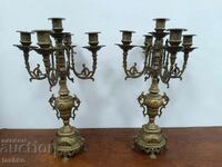 Set of bronze candlesticks