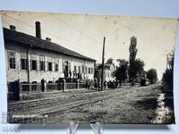 1930 Φωτογραφία κάρτας Paskov Sofia Barracks Knyazevo Tram