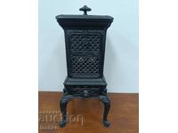 Old cast iron stove, fireplace