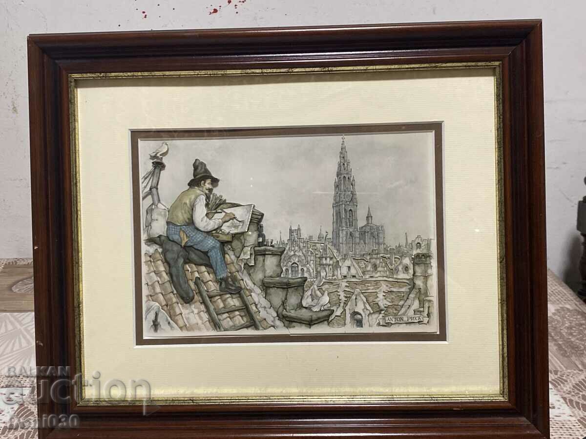 Relief painting by Anton Pieck