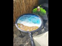 Table with epoxy resin