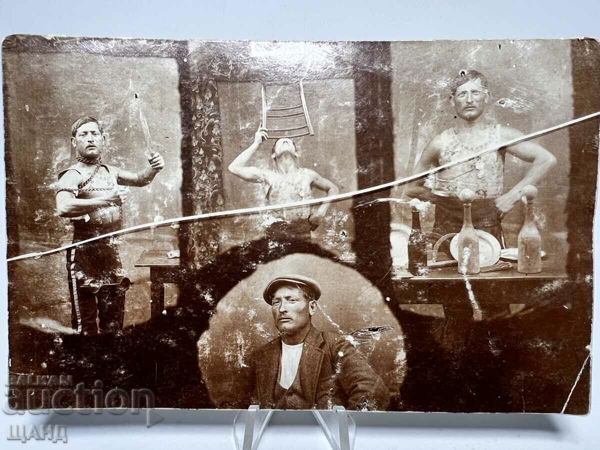 1920 Card Photo BG Circus Artist Magician Equilibrist