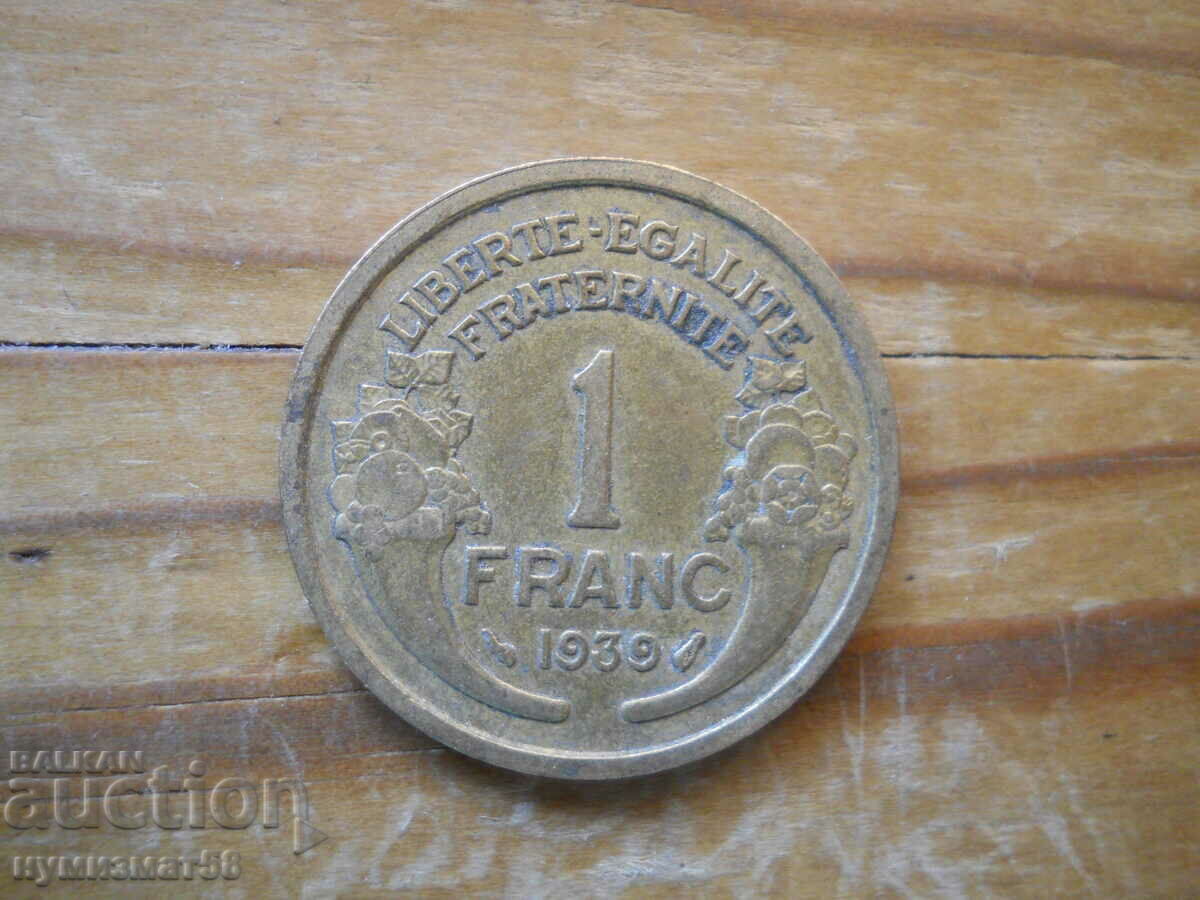 1 franc 1939 - Franța