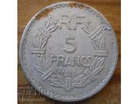 5 franci 1945 - Franta