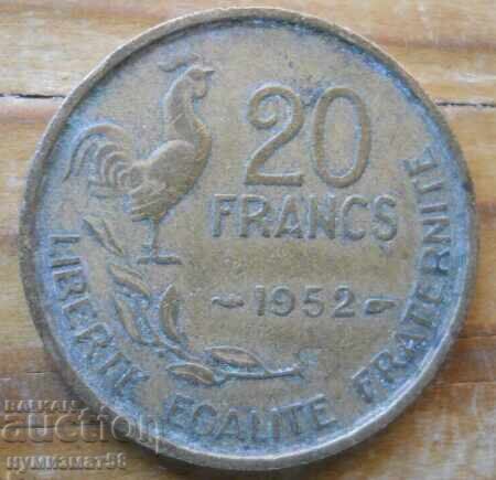 20 franci 1952 - Franta