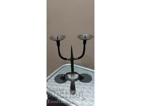 Old candlestick wrought iron vintage