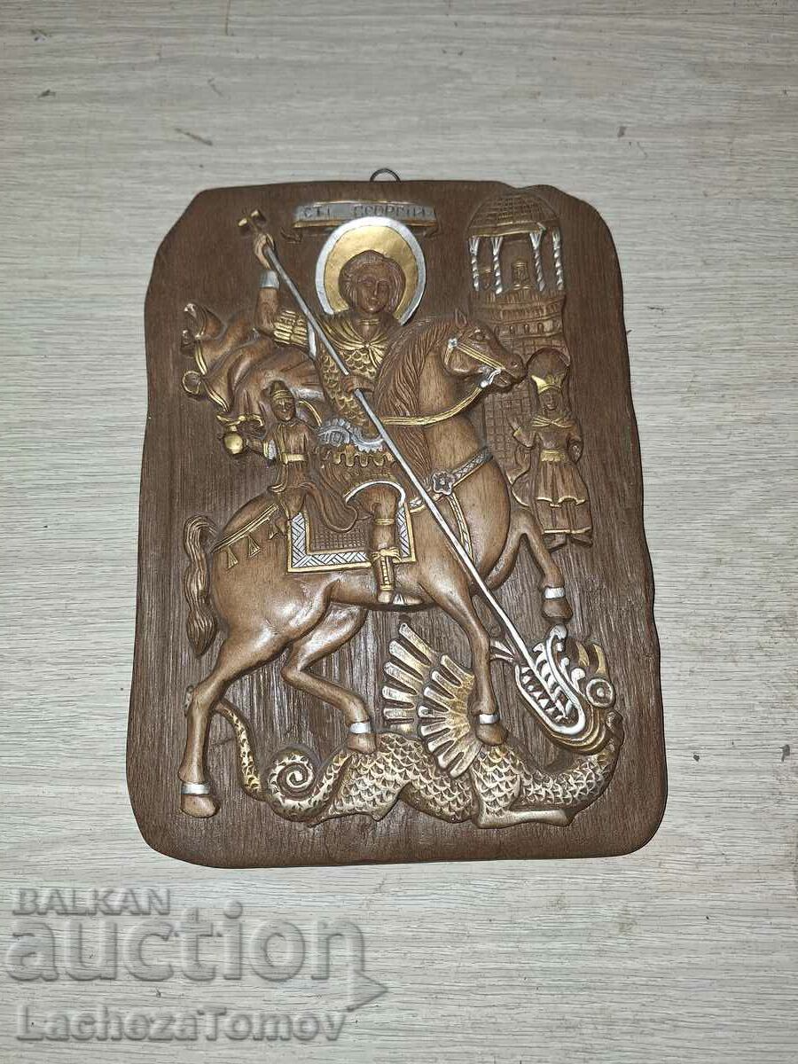 Beautiful icon of Saint George St. Kalinov perfect condition