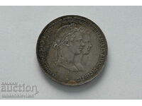 1 guilder Austria 1854 A Wedding Franz Joseph