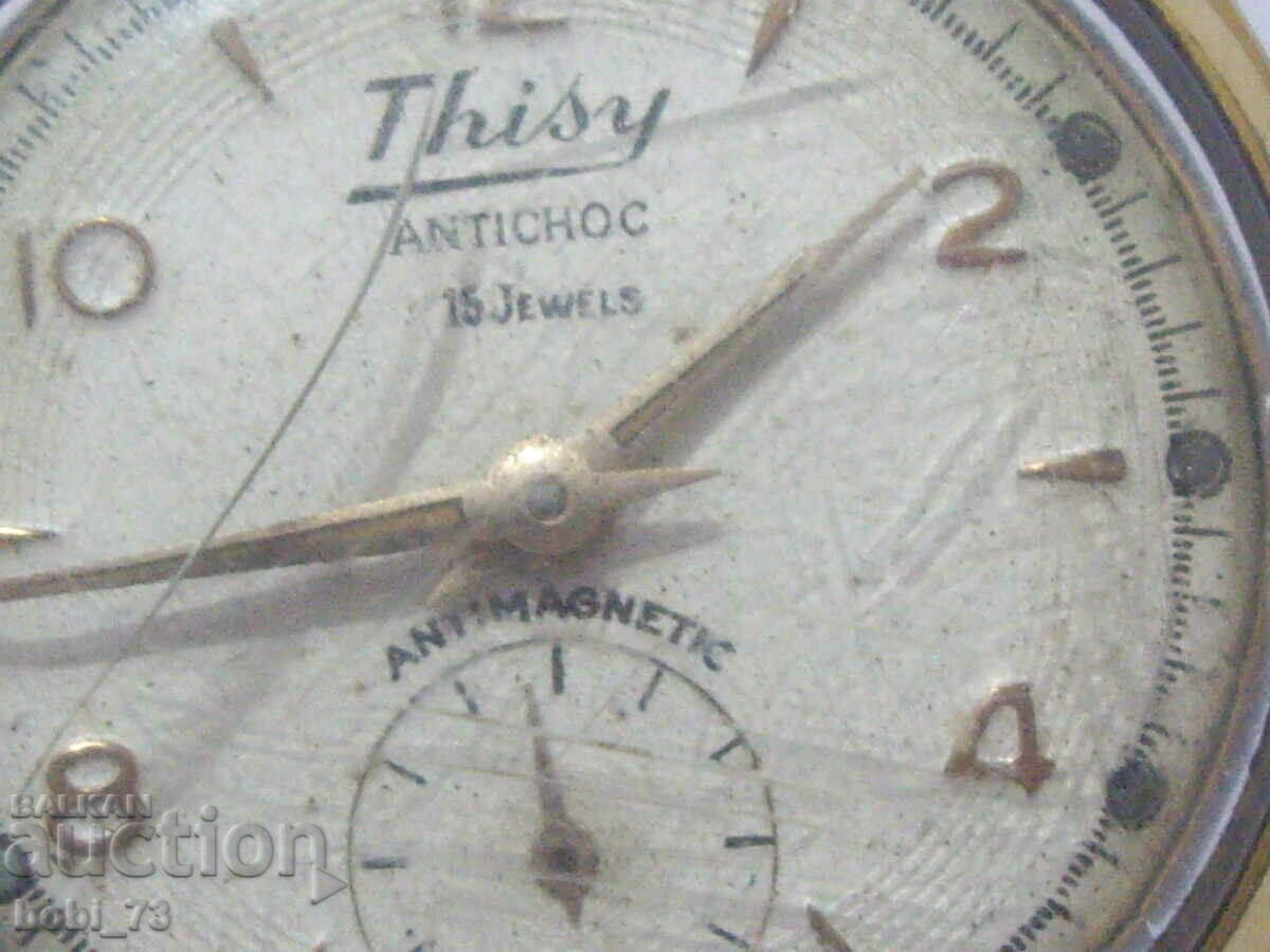 Gold-plated men's watch. - 5