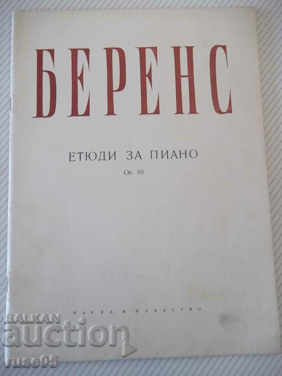 Partituri „Etudii pentru pian – BERENS” – 40 pagini.