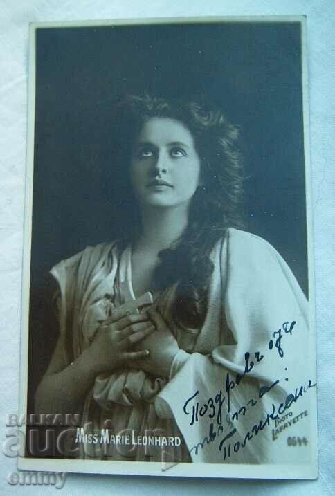 Καρτ ποστάλ χάρτης 1907 - Miss Marie Leonhard