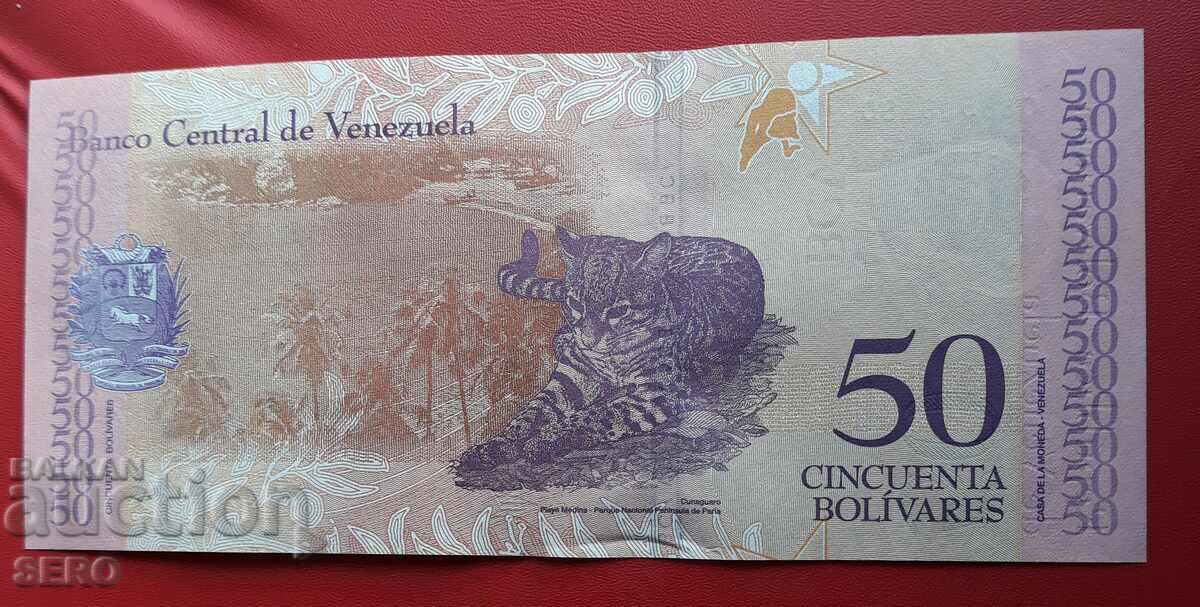 Banknote-Venezuela-50 bolivars 2018