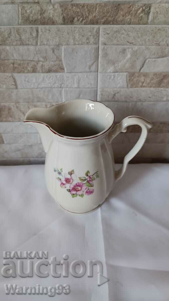 Porcelain jug - Baroque - SW 1958 - Stalin - Vidin with price 35.00 BGN | € 17.90 Porcelain jug - Baroque - SW 1958 - Stalin - Vidin with price 35.00 BGN | € 17.90