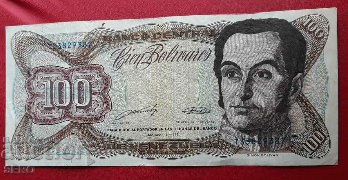 Banknote-Venezuela-100 bolivars 1989