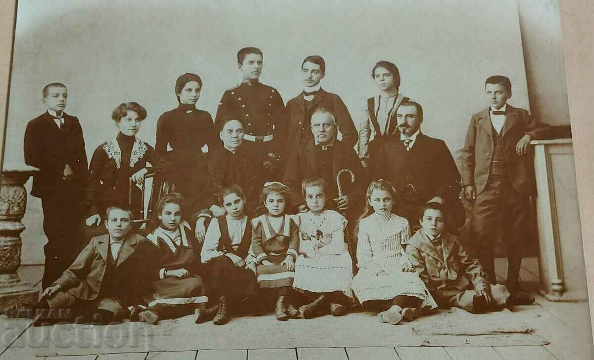 . OLD LARGE FAMILY PHOTO PHOTO CARDBOARD with price 20.00 BGN | € 10.23