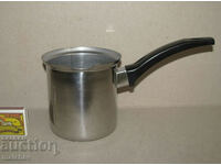 Cezve stainless steel 10 cm bakel. handle, 2 teacups, excellent