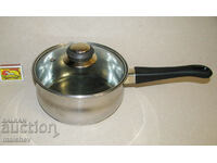 Casserole 17 cm stainless Eurostar plastic. handle preserved