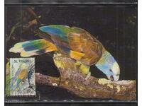 Postal max card FDC PARROTS Birds WWF