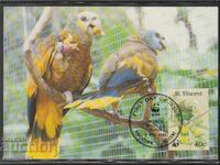 Postal max card FDC PARROTS Birds WWF