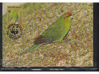 Postal max card FDC PARROTS Birds WWF