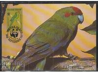 Postal max card FDC PARROTS Birds WWF