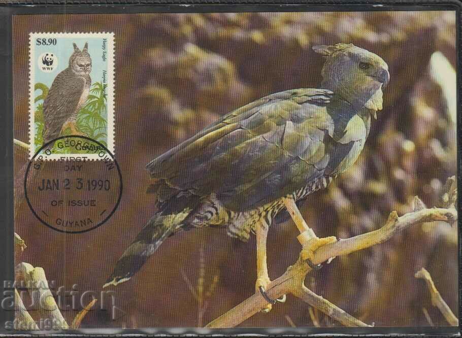 Postal Max Card FDC Birds WWF