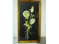 Picture "Roses", 42/22 cm with frame, with glass