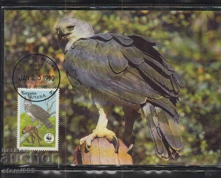 Postal Max Card FDC Birds WWF