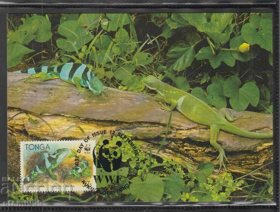 Postal Max Card FDC REPTILES LIZARDS WWF