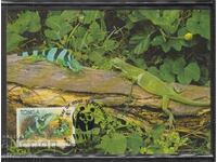 Postal Max Card FDC REPTILES SOPARLE WWF