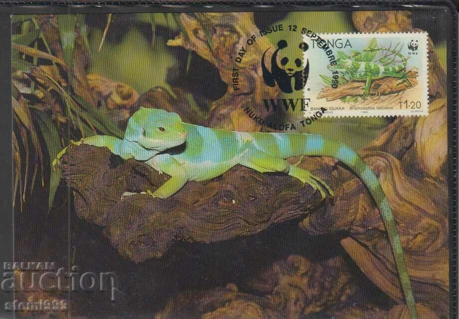 Postal Max Card FDC REPTILES SOPARLE WWF