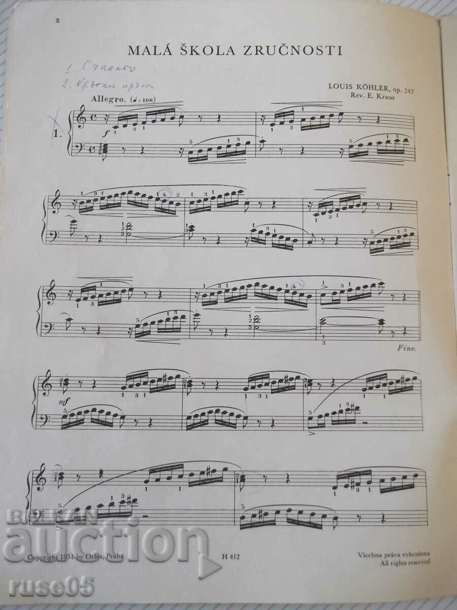 Auction  Sheet music "KÖHLER" - 24 pages.