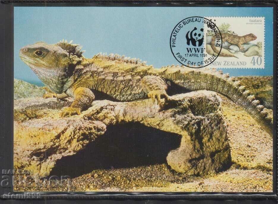 Ταχυδρομική κάρτα max FDC REPTILES LIZARDS