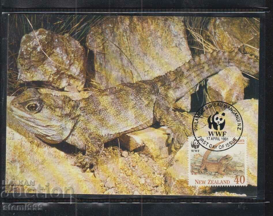 Postal Max Card FDC REPTILES SOPARLE WWF