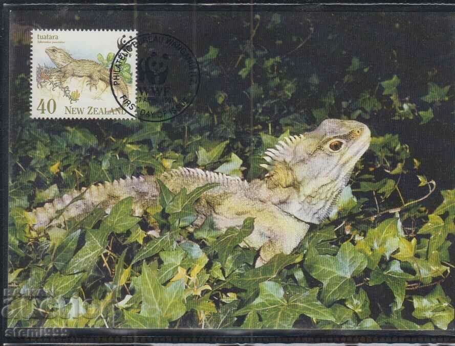 Postal Max Card FDC REPTILES LIZARDS WWF