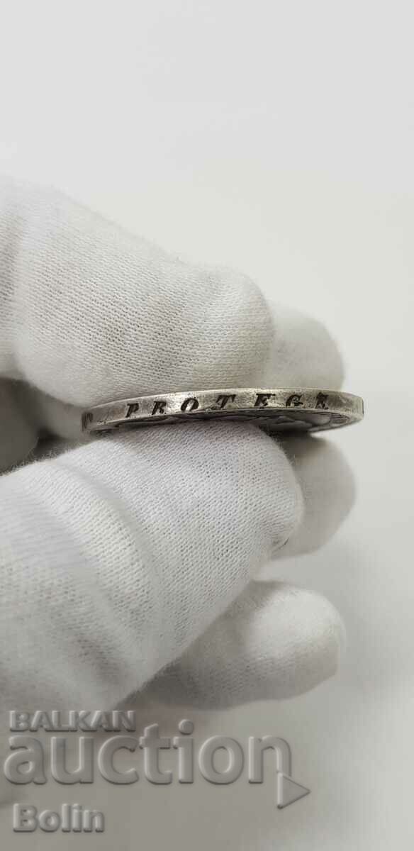 Rare Silver 5 Franc Coin 1833 Belgium Leopold - 5