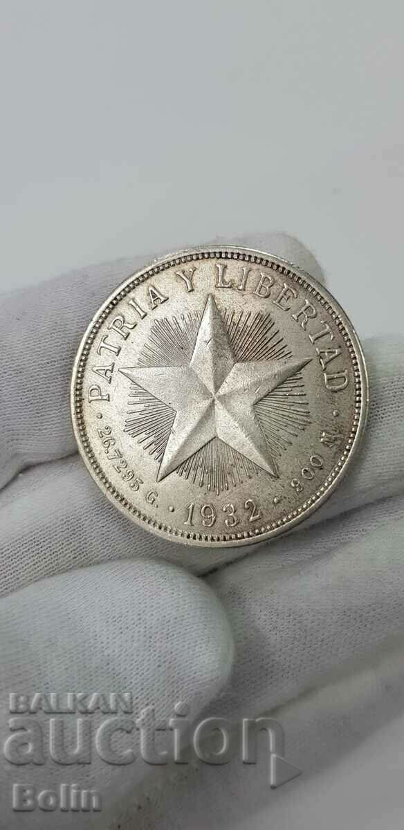 Rare 1 Peso Silver Coin - Cuba 1932 with price 140.00 BGN | € 71.58 Rare 1 Peso Silver Coin - Cuba 1932 with price 140.00 BGN | € 71.58