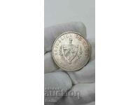 Rare 1 Peso Silver Coin - Cuba 1932