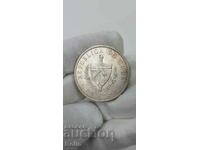 Rare 1 Peso Silver Coin - Cuba 1932